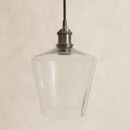 CGC Lighting Ella Clear Glass Cylinder Lampshade - Easy-Fit E27
