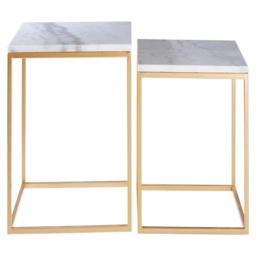 Interiors By Premier Avantis Set Of 2 Square Cuboid Side Tables