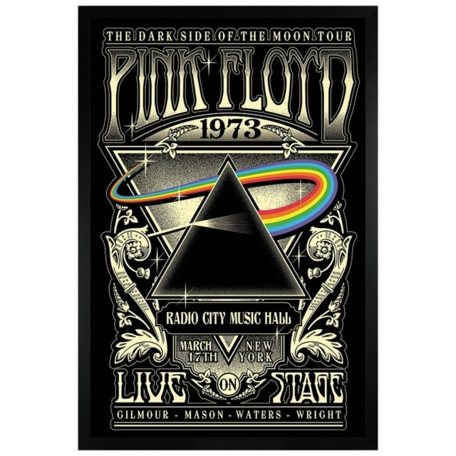 Black Wooden Framed Pink Floyd (1973) Maxi Poster Framed Poster