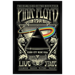 Black Wooden Framed Pink Floyd (1973) Maxi Poster Framed Poster
