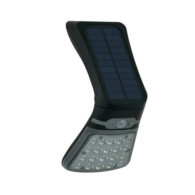 BHS Hesper 3.5 Watt LED Outdoor Solar Wall Light & Sensor, Black