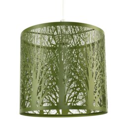 Unique and Beautiful Olive Green Metal Forest Design Pendant Shade
