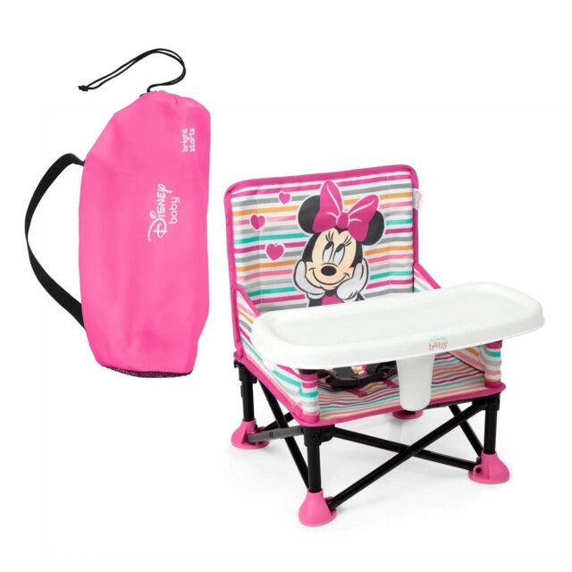 Bright Starts Disney Minnie Mouse Pop N Sit Portable Booster Seat 6 - 36 months