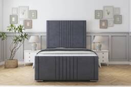 "Sloomy Harrington Steel Plush Bed Frame With 50"" Upholstered Headboard 2'6 Small Single"
