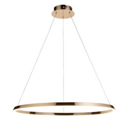 Staten Integrated LED Pendant Ceiling Light French Gold Finish, White Silicone, 1x Integrated LED
