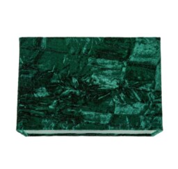 Contemporary Designer Forest Green Crushed Velvet Fabric Rectangular Lamp Shade Green Forest Green 1
