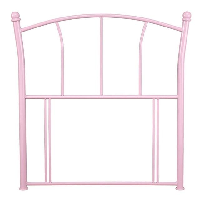 3ft single size pink metal headboard bed head end. pink, steel tubular Pink 3ft Single