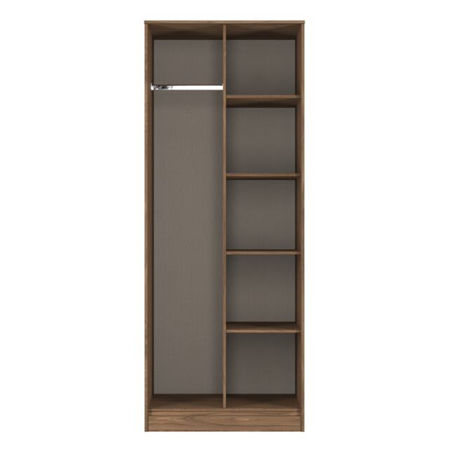 Honshu Tall Open Wardrobe in Carini Walnut (Ready Assembled) Brown Carini Walnut