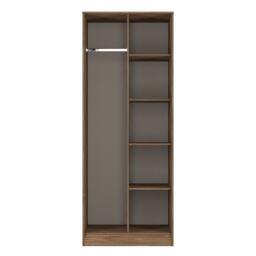 Honshu Tall Open Wardrobe in Carini Walnut (Ready Assembled) Brown Carini Walnut