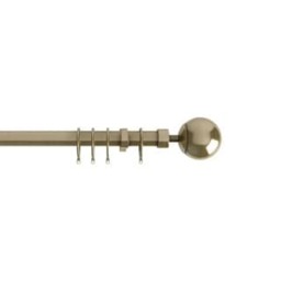 22-25mm Antique Brass Finesse Ball End Metal Curtain Pole Set 170 - 300cm Bronze Bronze