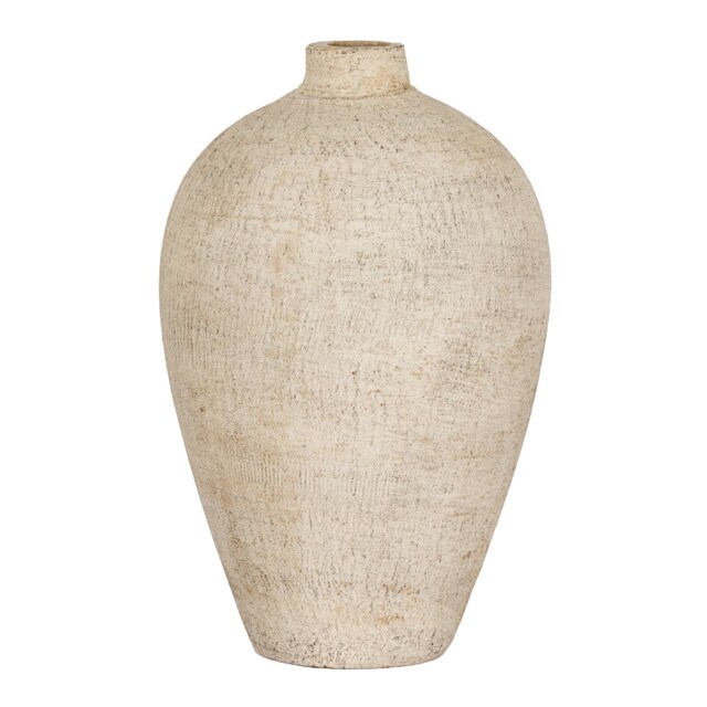Hill Interiors Morrow Tall Vase Cream Cream 28cm x 18cm x 18cm 1
