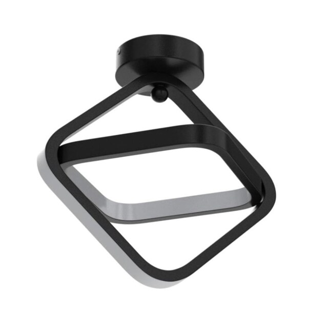 Black LED Ceiling Light 21 W Square Cool Light