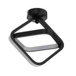 Black LED Ceiling Light 21 W Square Cool Light