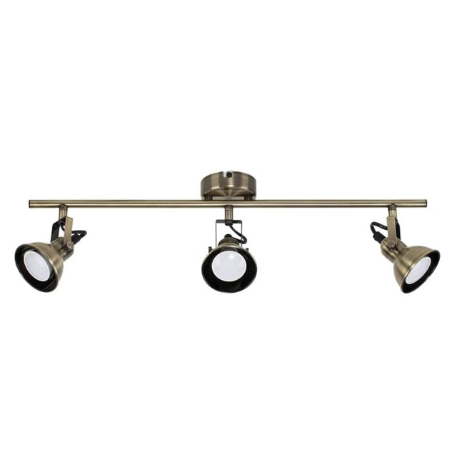 ValueLights Brunel Brushed Gold Spotlight and Bulb
