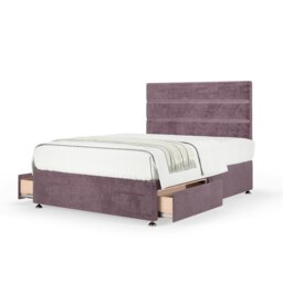 Ortho Classic Orthopaedic Green Plush Velvet 2 Drawer Divan Set And Milan Headboard Super King
