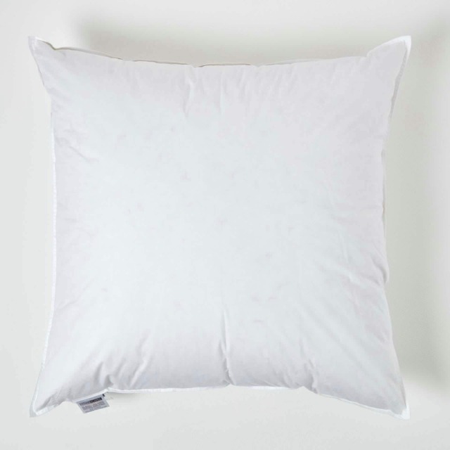 "Homescapes Luxury Duck Feather Cushion Pad Insert Inner 80 x 80 cm (32 x 32 inches) White 80 x 80 cm (32 x 32"")"