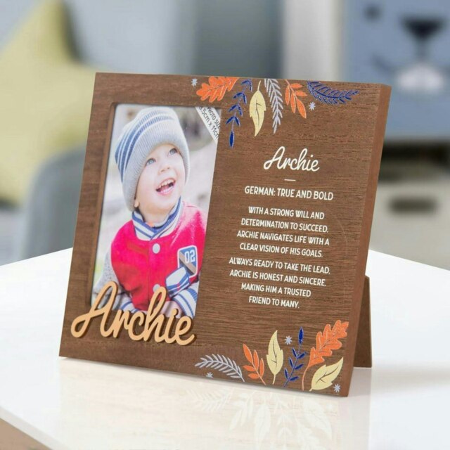 History & Heraldry Pre-Personalised Kids Wooden Picture Frame - Archie