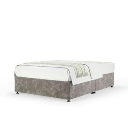 Majestic 1000 Pocket Sprung Silver Chenille Divan Set Small Double