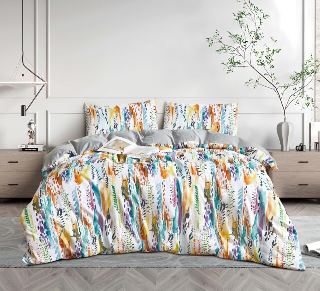 Ezysleep Elodie Floral Printed Duvet Set - Duvet Cover And Matching Pillowcases Multi