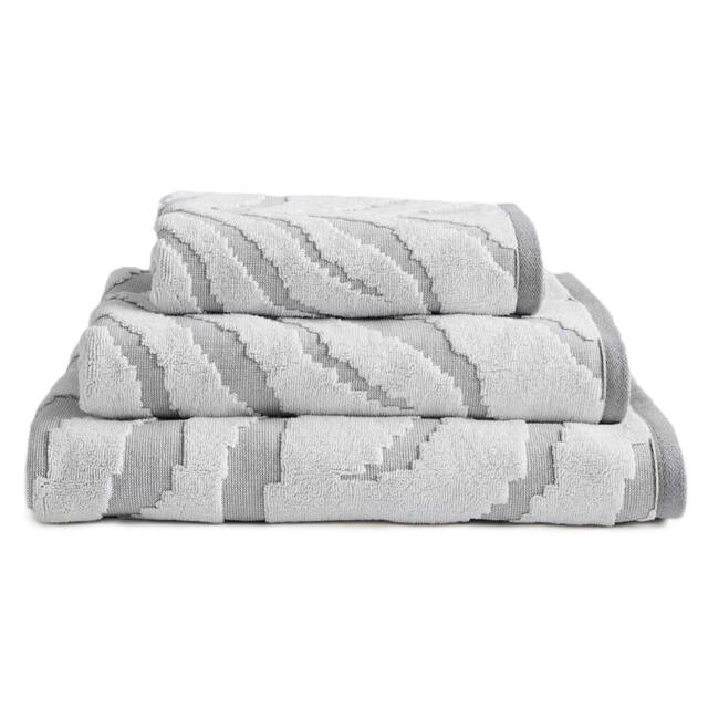 Zebra Print Jacquard Towels - 100% Cotton Grey Bath sheet