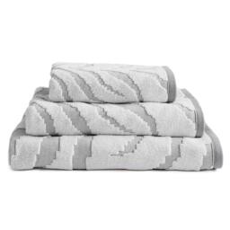 Zebra Print Jacquard Towels - 100% Cotton Grey Bath sheet