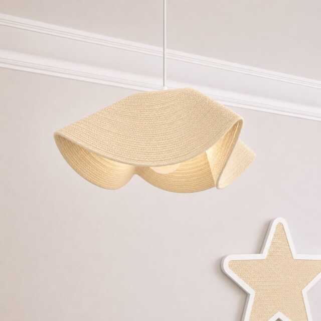 CGC Lighting Flora 64cm Cream Floppy Fabric Lampshade