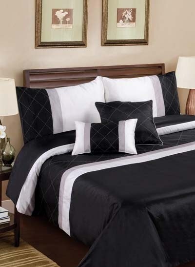 Monaco Cushion Cover with Cusion Pads (45x45 cm) Black 45 x 45 cm 1
