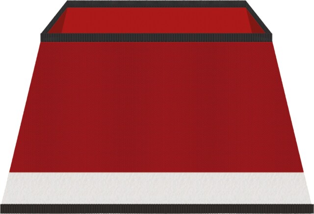 St Helens Christmas Tree Skirt Red with White Trim