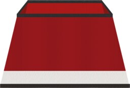 St Helens Christmas Tree Skirt Red with White Trim