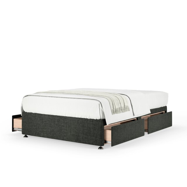 Ortho Classic Orthopaedic Charcoal Linen 4 Drawer Divan Set Double