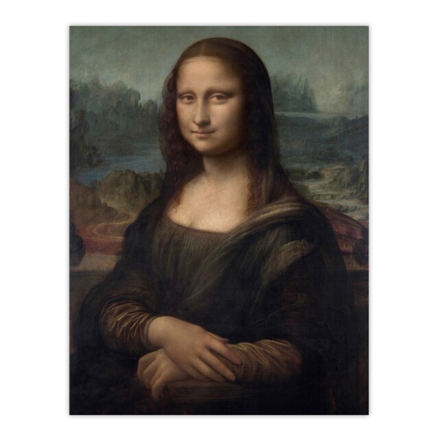 "Portrait of Mona Lisa del Giocondo da Vinci Wall Art Poster Print 12X16"""