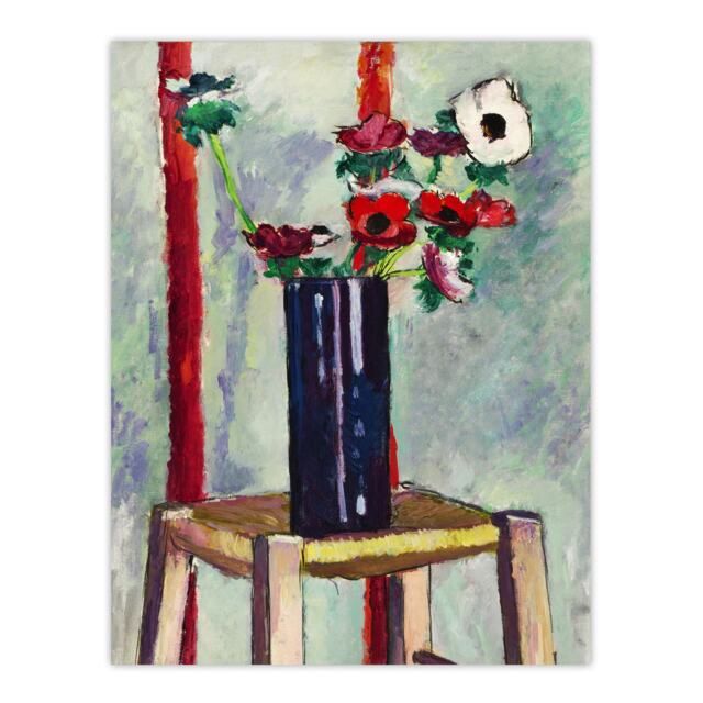 "Anemones Vase Still Life Henry Lyman Sayen Huge Wall Art Poster Print 24X32"""