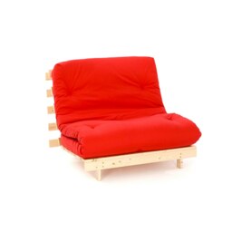 2ft6 Futon Mattress And Base Set in Red