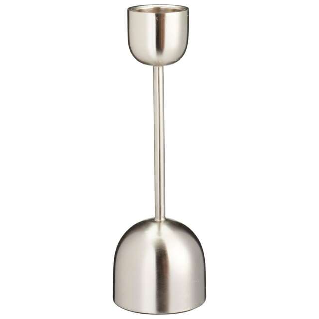 Metal Taper Candlestick Bell Candle Holder Stand Wedding Centrepiece Display Silver 1x Silver 25cm