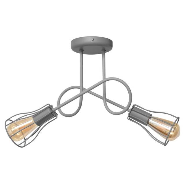 Oxford Multi Arm Semi Flush Ceiling Light Grey 41cm
