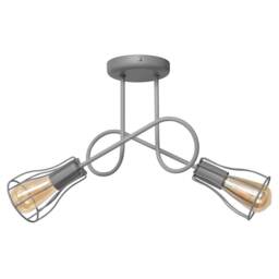 Oxford Multi Arm Semi Flush Ceiling Light Grey 41cm