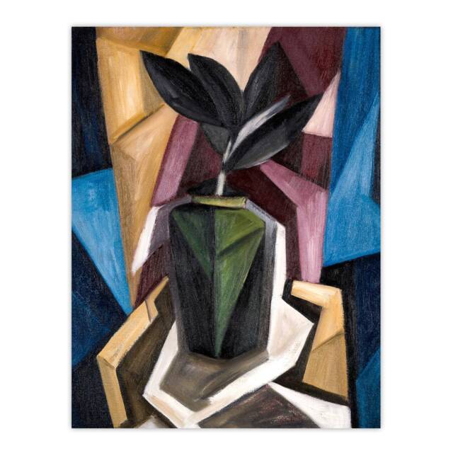 Rubber Plant Abstract Painting Hartley Wall Art Poster Print