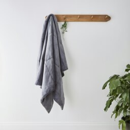 Martex Blanket Collection Martex Plush Lux Blanket Charcoal Grey
