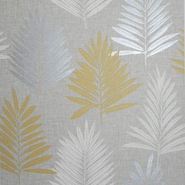 Arthouse Linen Palm Ochre/Grey