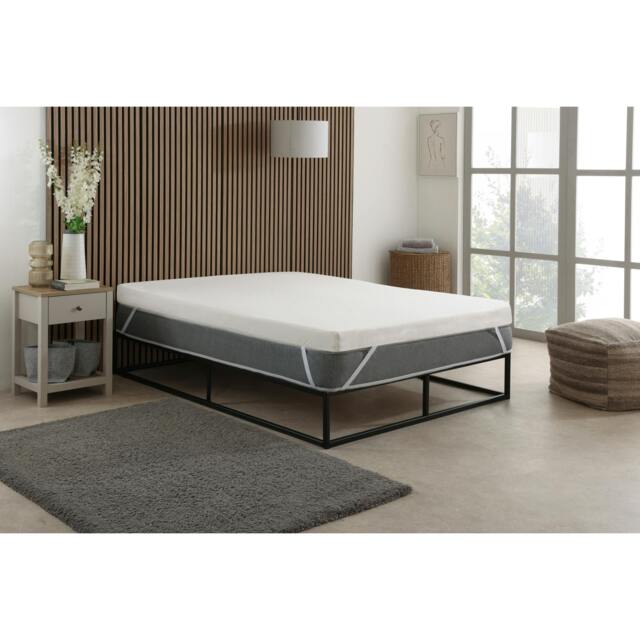 Cool Max Memory Foam Mattress Topper - 1 inch Deep, Pressure Relief White