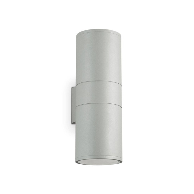 Gun 2 Light Outdoor Up Down Wall Light Grey IP54