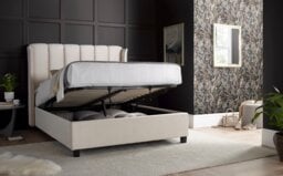 Aurora Warmstone Velvet Ottoman Bed Double Multi