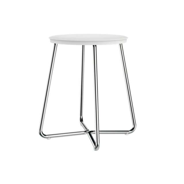 Cosmic Shower Stool with Durable Stainless Steel for Bathroom, Matt Finish White