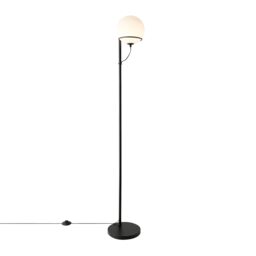 Nordlux Wilson Indoor Floor Lamp Black Glass G9 Diffused - Mains Powered, IP20