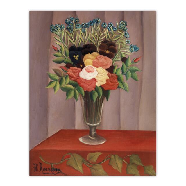 "Bouquet of Flowers in a Vase Rousseau Vintage Huge Wall Art Poster Print 24X32"""
