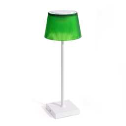 Auraglow Rechargeable Cordless LED Table Lamp - CAPRI Green White/Green