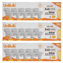 UniBulb LED GU10 345lm 3.6W (Replaces 50W) 3000K (Warm White) Spotlight Downlight Light Bulb - Pack of 30