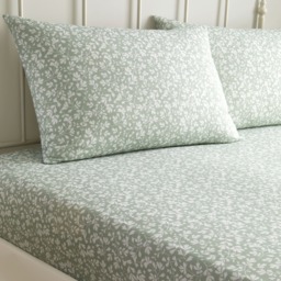 D & D Tess Fitted Bed Sheet Set Green
