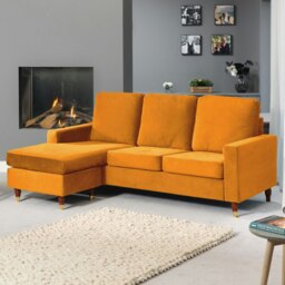Hendrick Reversible Corner Sofa - Orange