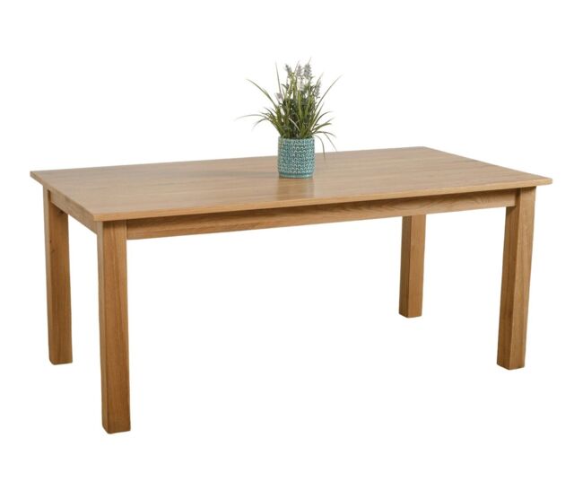 Oslo 180m Large Solid Oak Dining Table Brown Light Oak